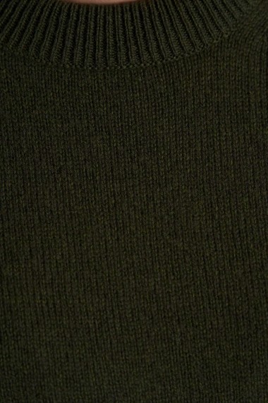 Pulover din tricot Mobiente Verde olive