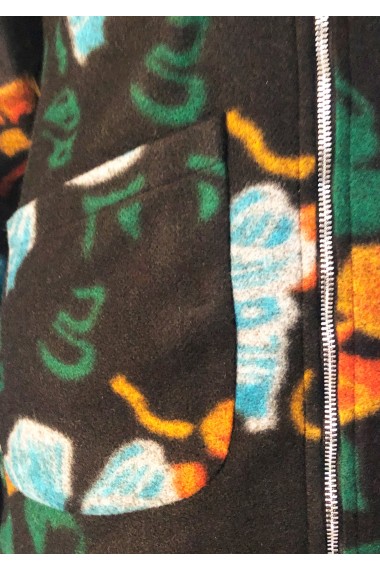 Palton Crisstalus din stofa Multicolor