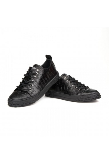Pantofi sport barbati Premier Collezione piele naturala negru