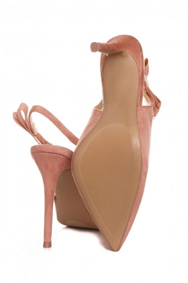 Pantofi slingkback roz prafuit
