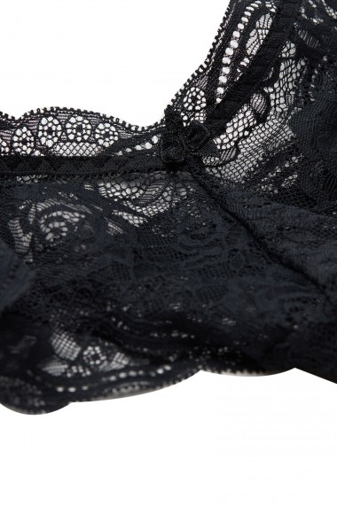 Set chiloti sutien push up din dantela si microfibra