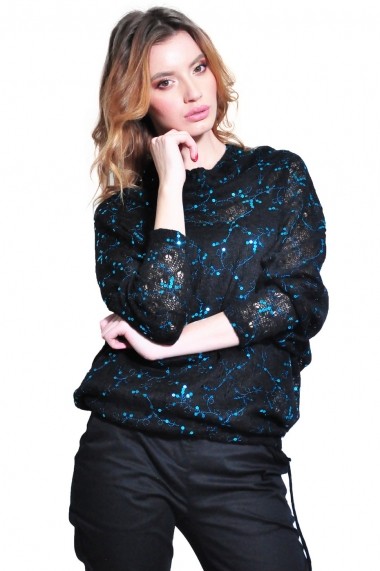 Bluza RVL Fashion de dama, Neagra rvl_D2638-Neagra Neagra