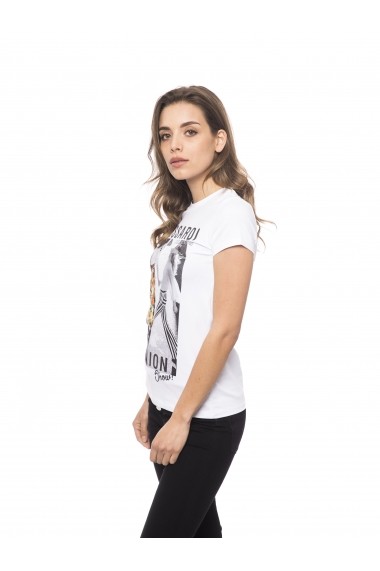 Tricou Trussardi 7536 AGORDO-Bianco White Alb