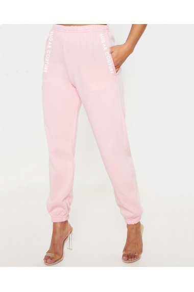 Pantaloni trening roz deschis Sugar Couture