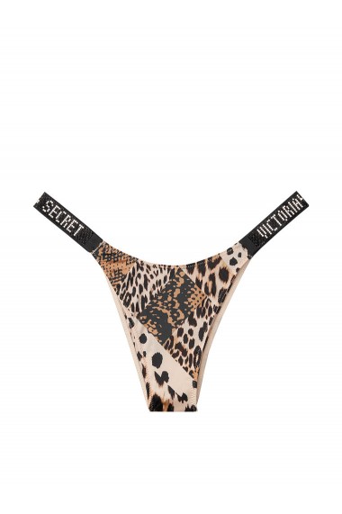 simply Puno torture Chiloti Victoria`s Secret Logo Shine Strap Brazilian Panty Animal Print -  FashionUP!