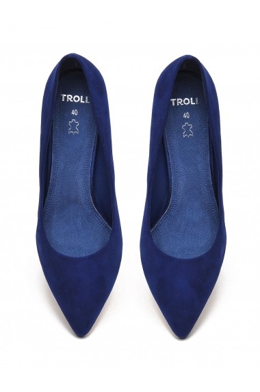 Pantofi cu toc Troll TBU0197BL albastru deschis 