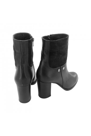 Botine din piele naturala Torino cod 130 negru