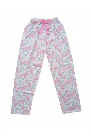 Pijama lungi de pijama Toski roz cu flori