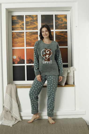 Pijama dama cocolino polar, pufoasa.