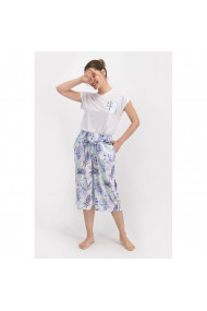 Pijama dama bluza cu maneca scurta ,pantaloni 3/4 lejeri