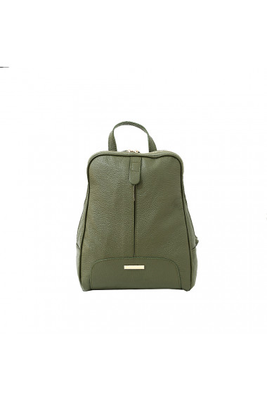 Rucsac dama din piele naturala, verde olive,DR132VO