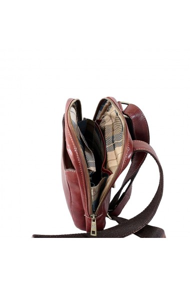 Borseta de umar, crossbody, din piele naturala, coniac, GB121A