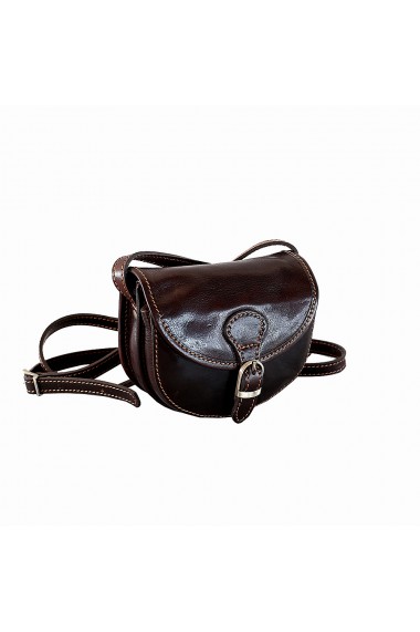 Geanta de umar, crossbody din piele naturala vachetta, maro, P149B