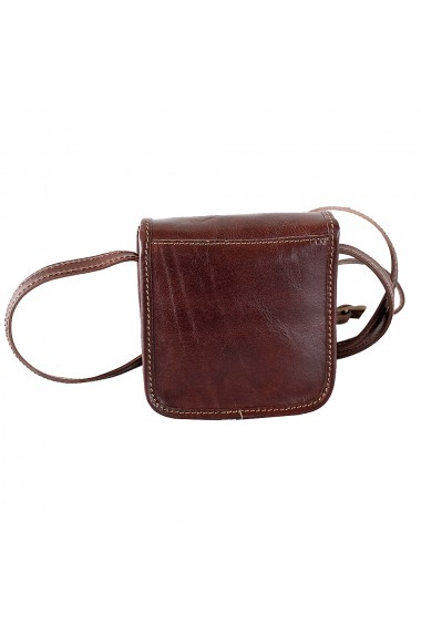 Geanta de umar, crossbody din piele naturala vachetta, coniac, P150A