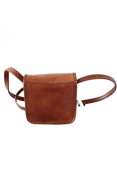 Geanta de umar, crossbody din piele naturala vachetta, miere, P150C