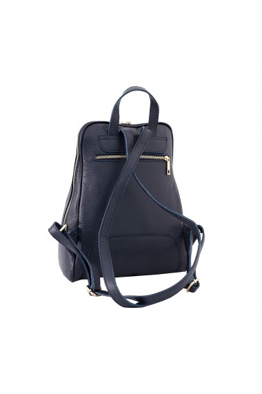 Rucsac dama din piele naturala, bleumarin, R132E