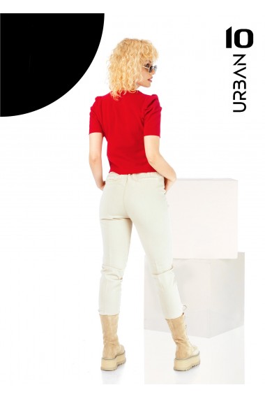 Pantalon bej URBAN10 cu curea