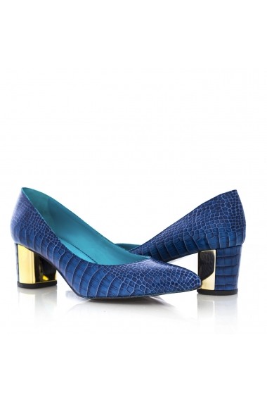 Pantofi cu toc pentru femei CONDUR by alexandru croco albastru