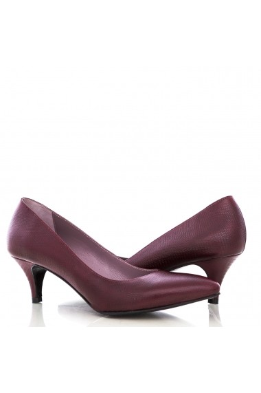Pantofi cu toc pentru femei CONDUR by alexandru cu imprimeu grena