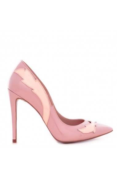 Pantofi cu toc CONDUR by alexandru din lac roz cu nude