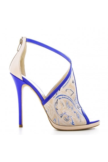 Sandale pentru femei CONDUR by alexandru albastre cu imprimeu