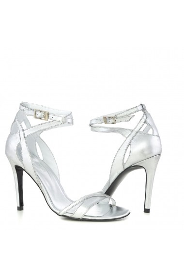 Sandale pentru femei CONDUR by alexandru argintii cu toc