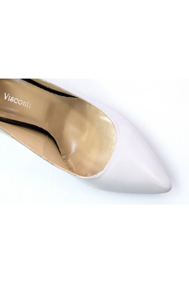 Pantofi Thea Visconti gri cu toc marmorat