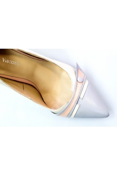 Pantofi Thea Visconti gri-bej-roz