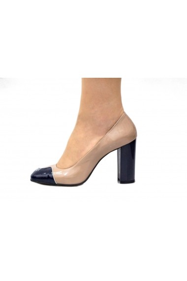 Pantofi cu toc Thea Visconti nude-bleumarin