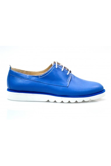 Pantofi Thea Visconti albastri din piele naturala