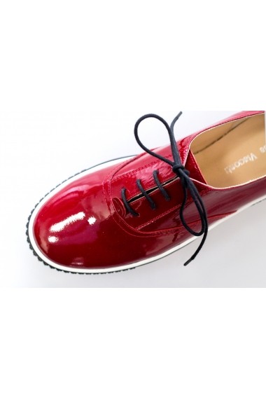 Pantofi Thea Visconti rosii cu talpa Celeste