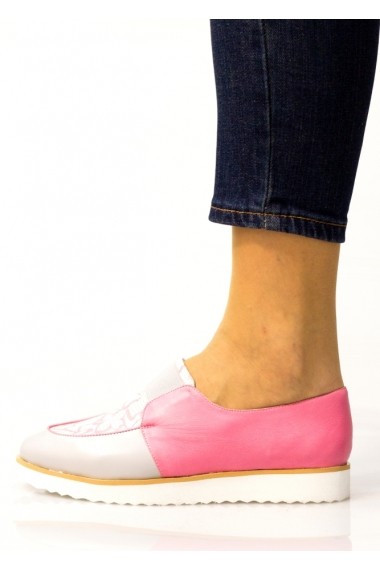 Pantofi Thea Visconti gri-roz