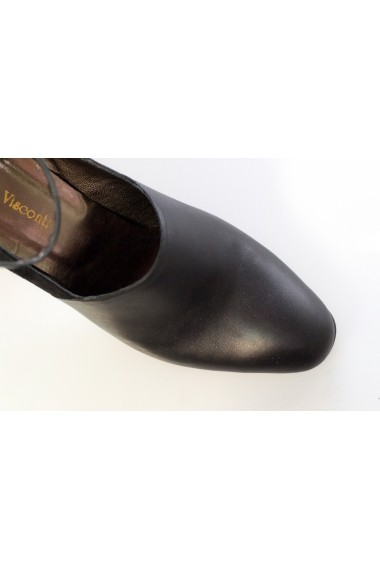 Pantofi cu toc pentru femei Thea Visconti negri cu bareta pe glezna