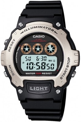 Ceas Casio W-214H-1A digital din rasina, cu alarma