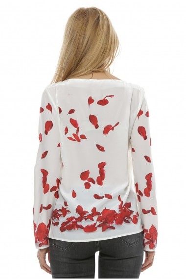 Bluza cu imprimeu petale trandafir B100 Print