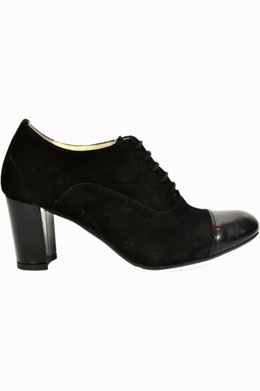 Pantofi dama din piele naturala 23523/negru/spalt/Carla