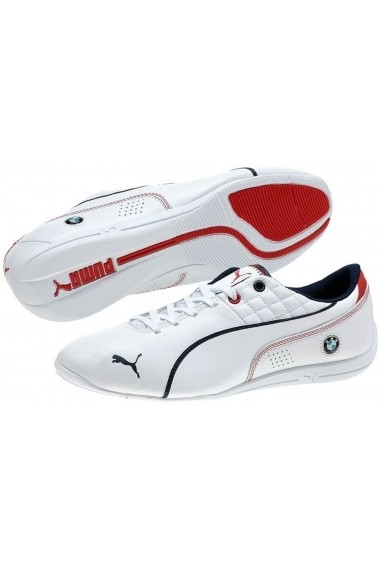 Pantofi sport pentru barbati marca Puma BMW MS DRIFT CAT 6 LEATHER albi