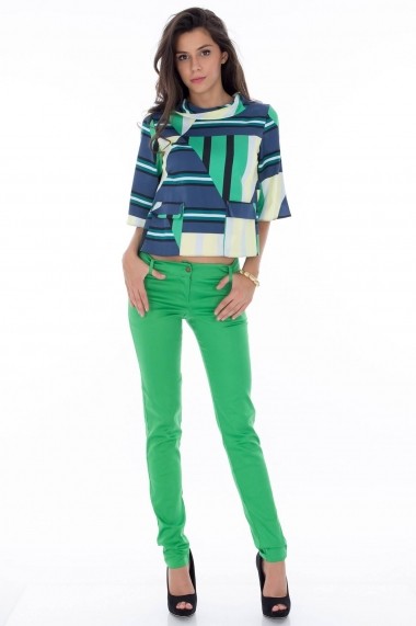 Pantaloni Roh Boutique verzi conici - TR125 verde