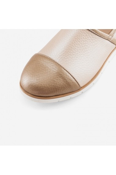 Pantofi din piele naturala necaptusita Aimee   Dianemarie P138 bronz