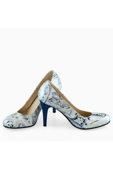 Pantofi din piele naturala Fatima Dianemarie P133   lira alba