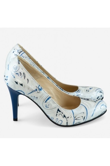 Pantofi din piele naturala Fatima Dianemarie P133   lira alba