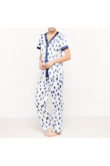 Pijama LOUISE MARNAY 5030960 albastru, alb