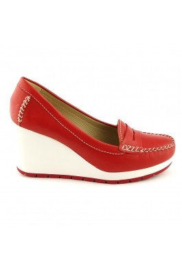 Pantofi Geox rosii din piele naturala