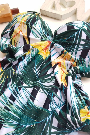 Costum de baie dama intreg imprimeu Tropical Verde