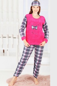 Pijama dama cocolino pufoasa cu imprimeu Fabulous