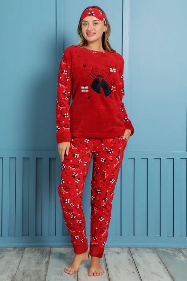 Pijama dama cocolino pufoasa cu imprimeu Cadouri Craciun