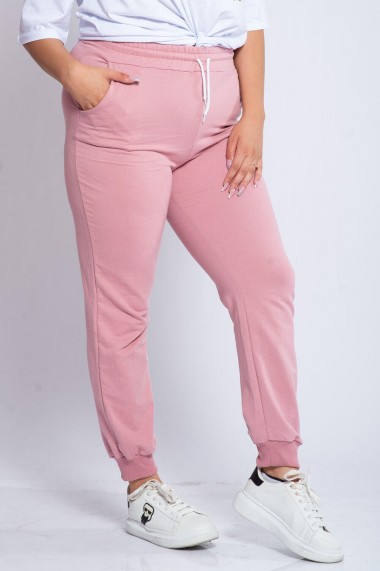 Pantaloni Dama Carina Roz Plus Size