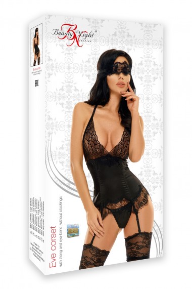 Corset Eve, Beauty Night, Negru