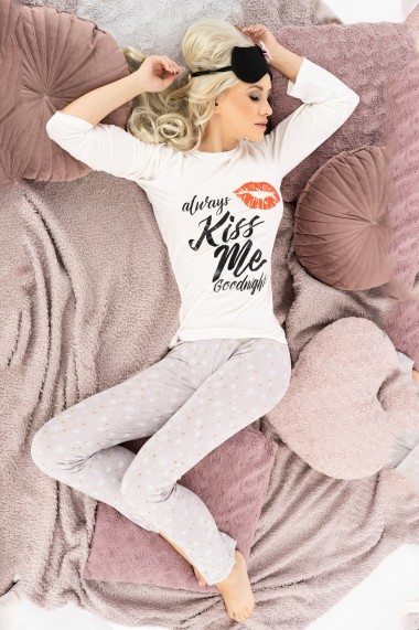 Pijama MODEL 109, LivCo, Alb