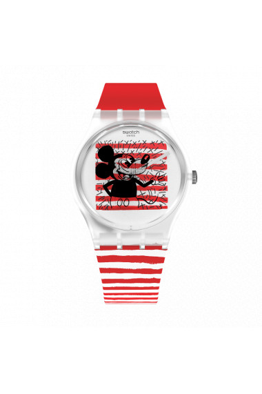 Ceas SWATCH MOUSE MARINIERE Collection Keith Haring GZ352